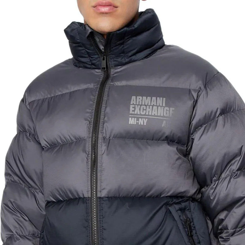 ARMANI EXCHANGEAE FW22 Down Jacket Men's Gray Blue-5