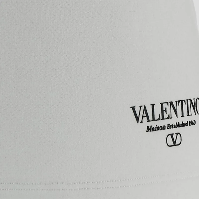 Valentino Logo Printed Straight Hem Shorts-2