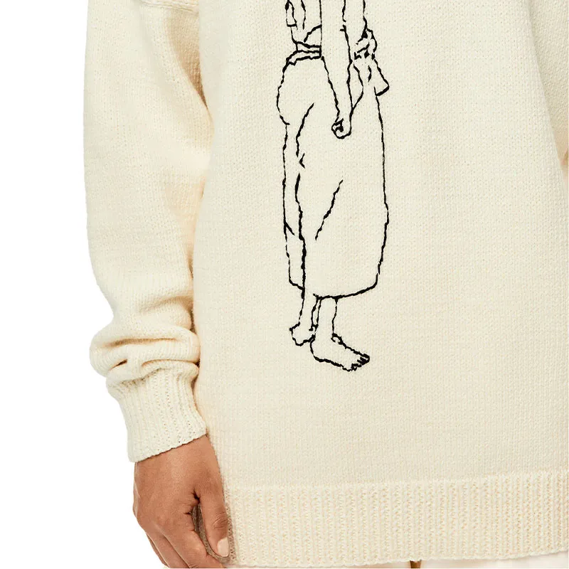 LOEWE x QIANYUQIANXUN Spirited Away SS22 Sweater Women's Ecru-1