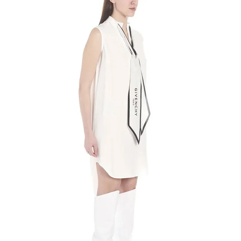 Givenchy Sleeveless Dresses Women's White-3