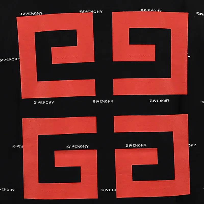 Givenchy Allover Logo Printed Crewneck T Shirt-4