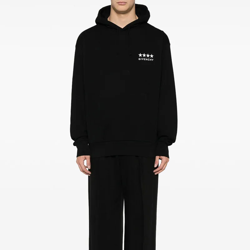 Givenchy Logo Embroidered Drawstring Hoodie-2