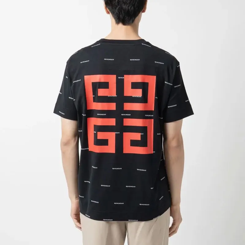 Givenchy Allover Logo Printed Crewneck T Shirt-3