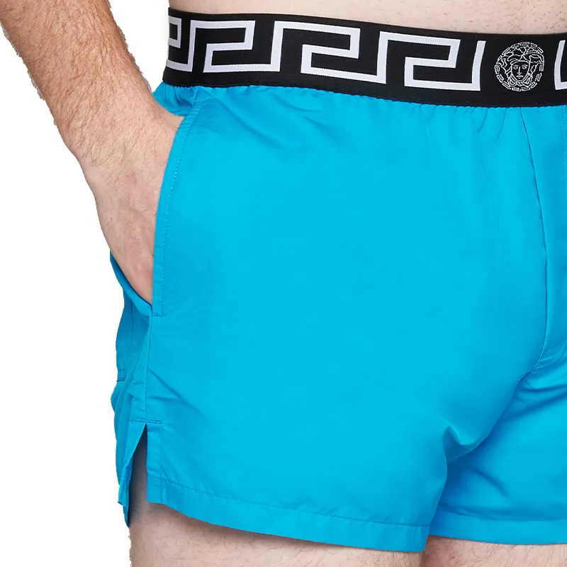 VERSACE Greca Logo Waistband Swim Shorts-1