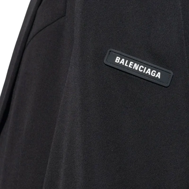 Balenciaga Business Suit Coat, Loose Fit Men's Black-3