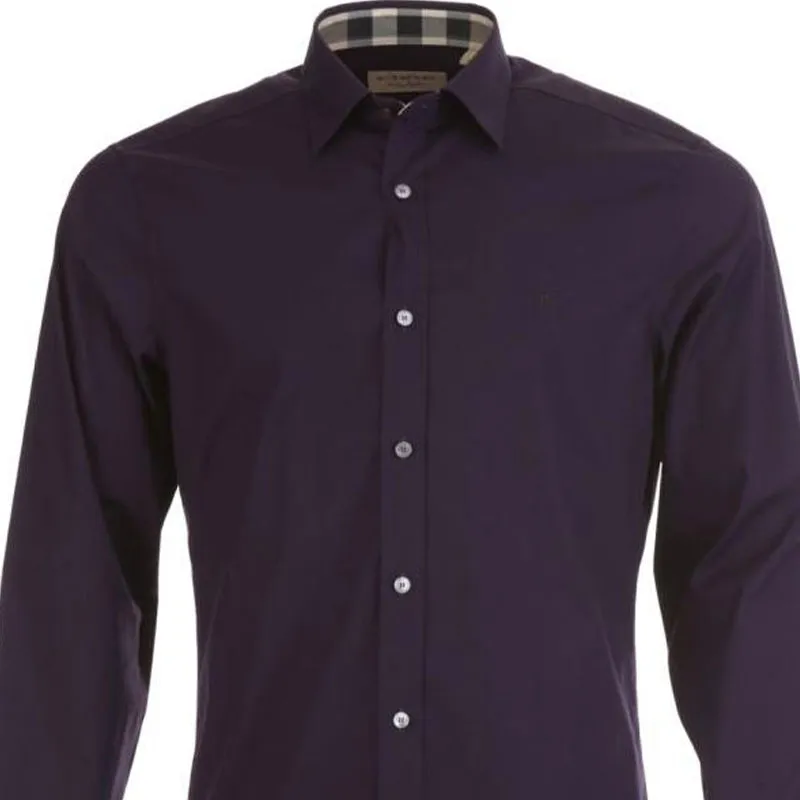 Burberry Shirts Men Purple-4