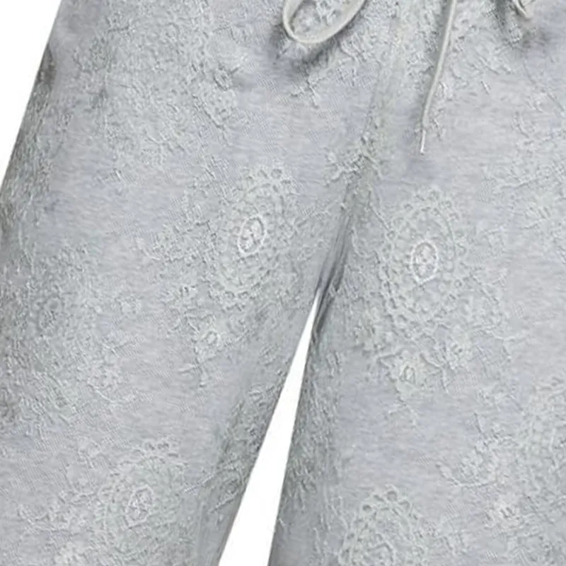 Burberry SS22 Men's Lace Pattern Shorts Gray-3