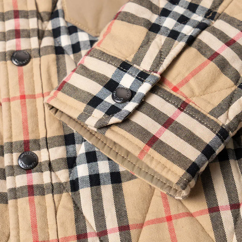 Burberry Puffer Jackets Unisex Brown-7