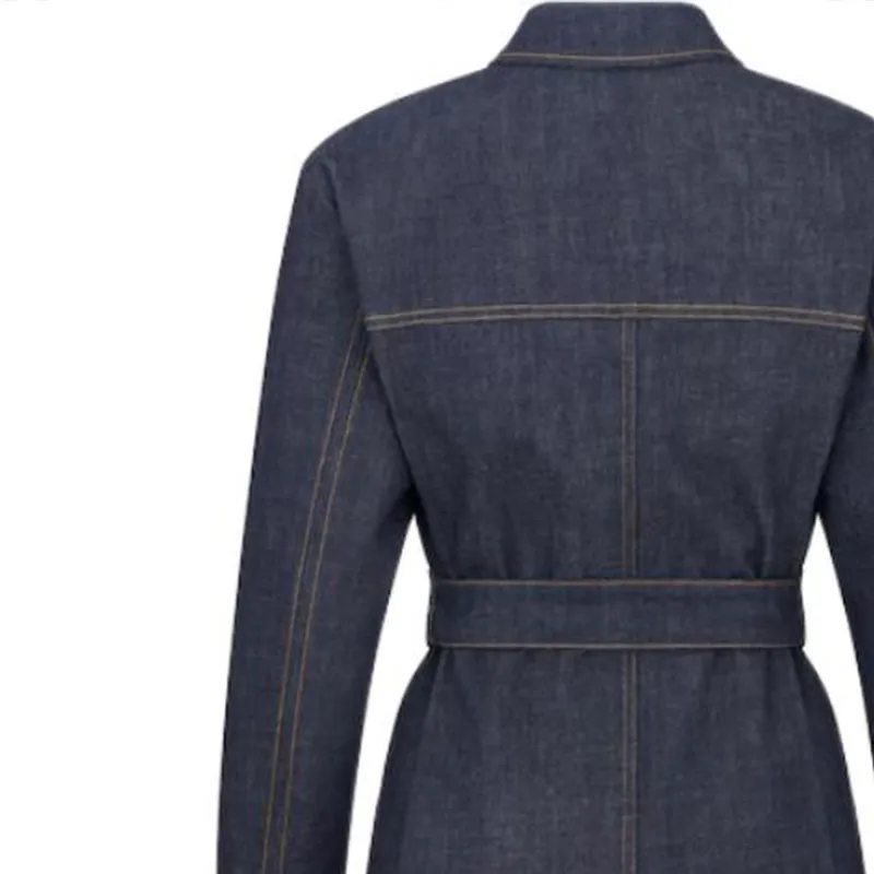 DIOR Long Sleeved Dresses Women's Blue-4