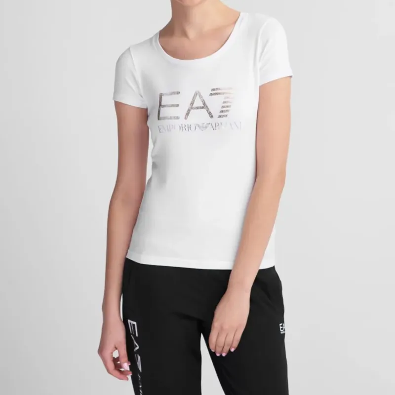 EMPORIO ARMANI EA7 T Shirts Women's White-1