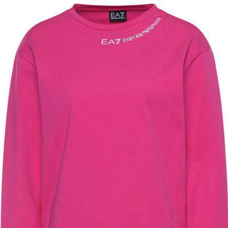 EMPORIO ARMANI EA7 T Shirts Women's Rose Red-4