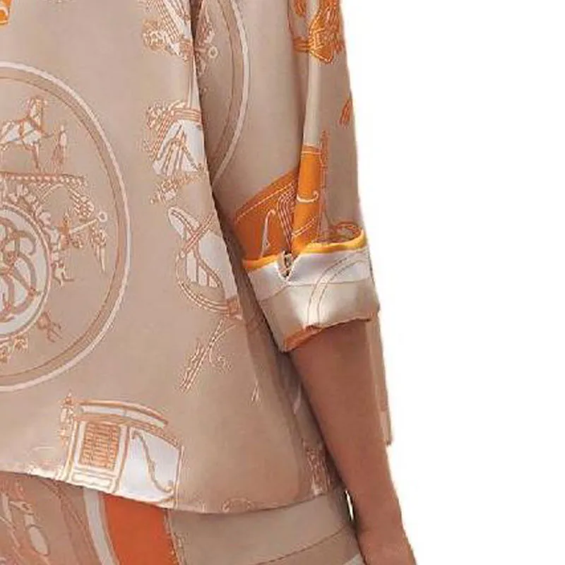 HERMES Shirts Women's Beige-2