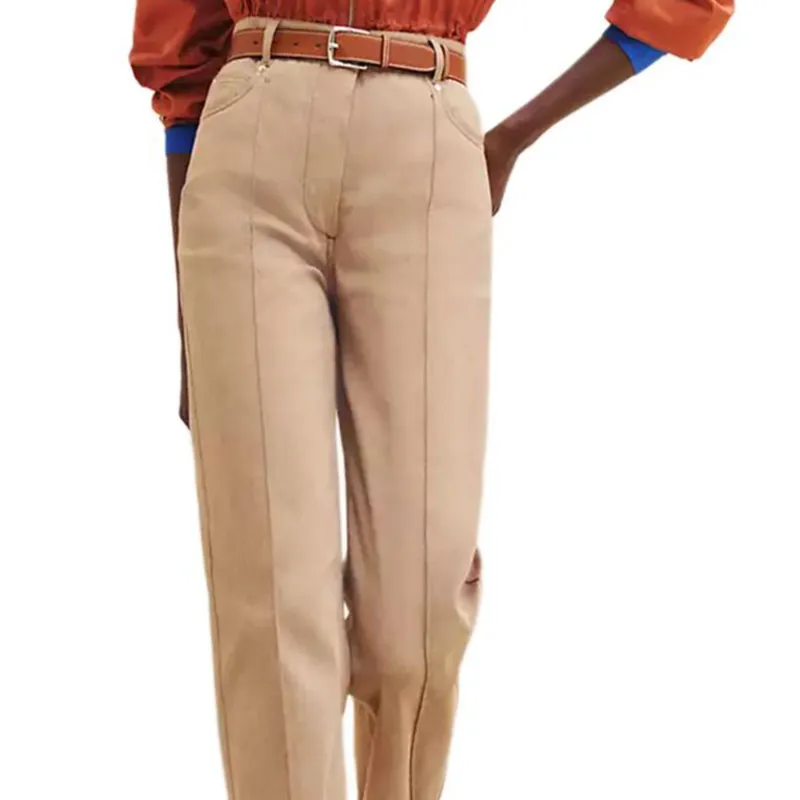 HERMES Jeans Women's Beige-4