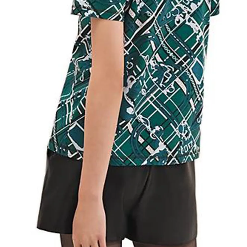 HERMES T-Shirts Women's Oxford Green-4