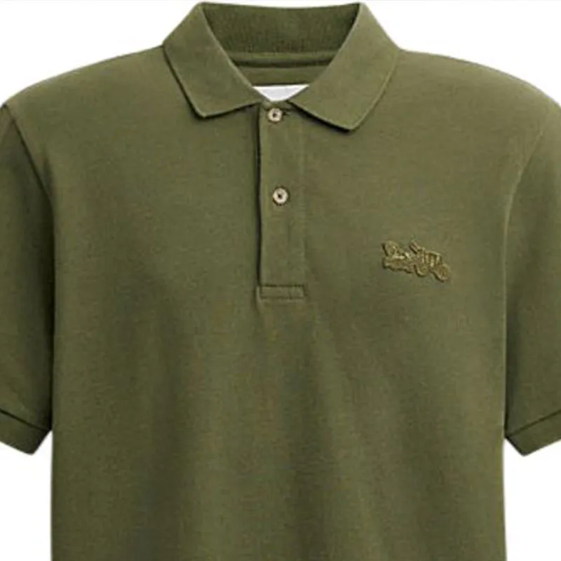 COACH SS24 Polo Shirt Men's Green-4
