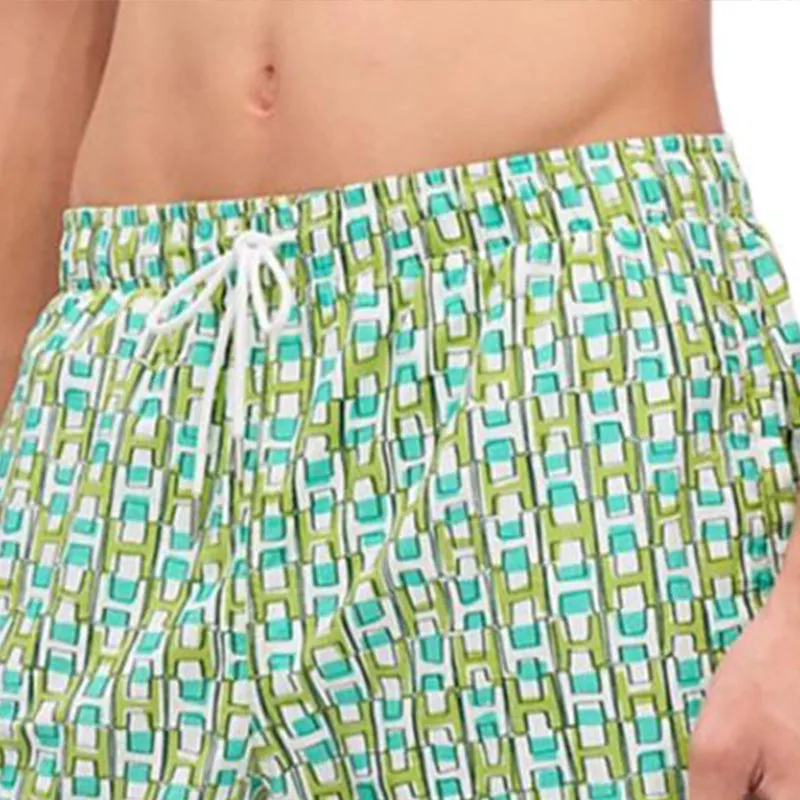 HERMES SS25 Beach Shorts Men's Green-4