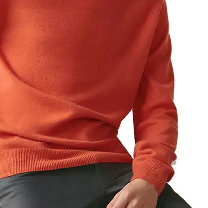 HERMES Sweaters Men Orange Red-4