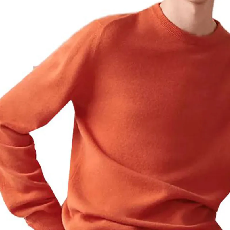 HERMES Sweaters Men Orange Red-3