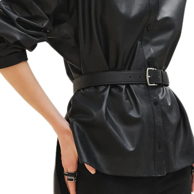HERMES FW24 Leather Jacket Women's Black-4