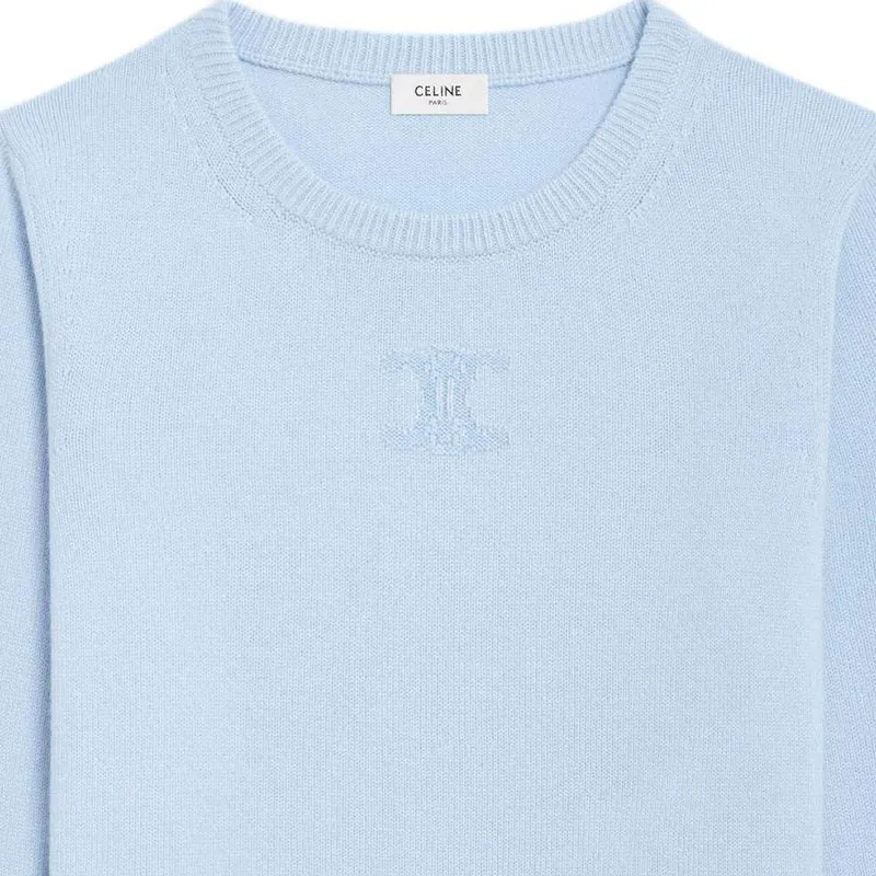 CELINE Crew Neck Sweater In Heritage Cashmere-3