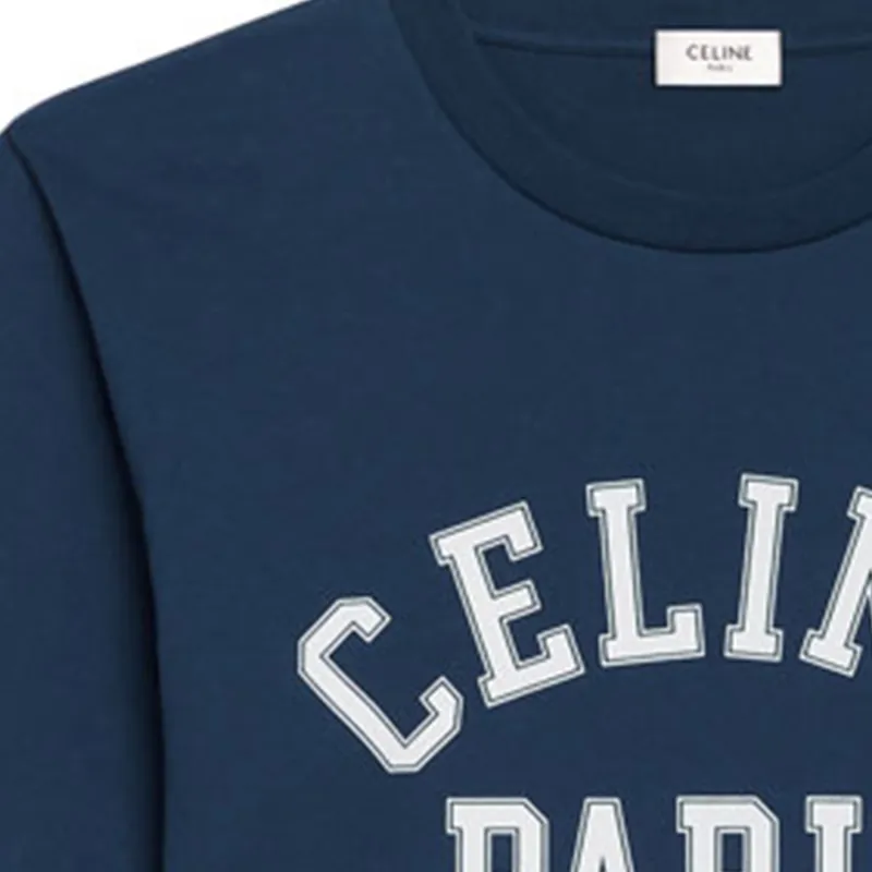 CELINE Crop Tops Women's Marine Blue-4