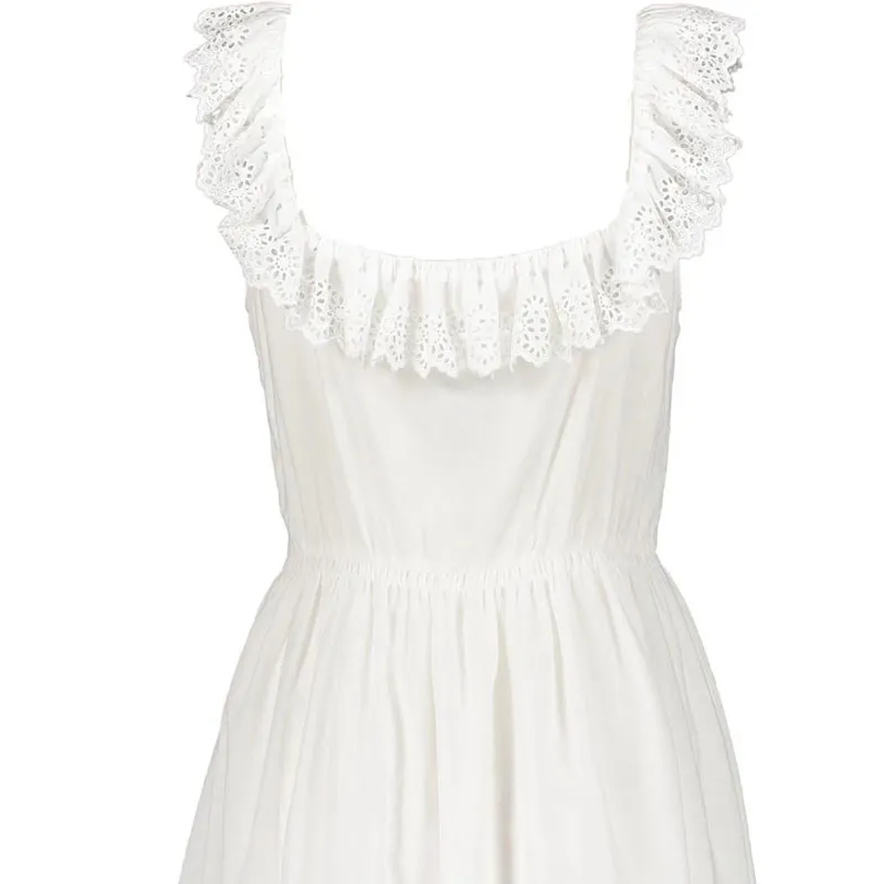 CELINE Sleeveless Dress Women's White-2