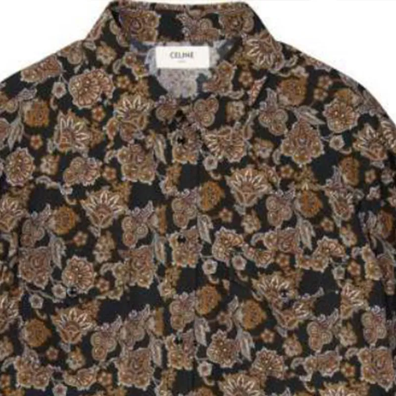 CELINE Shirts Men Brown-4