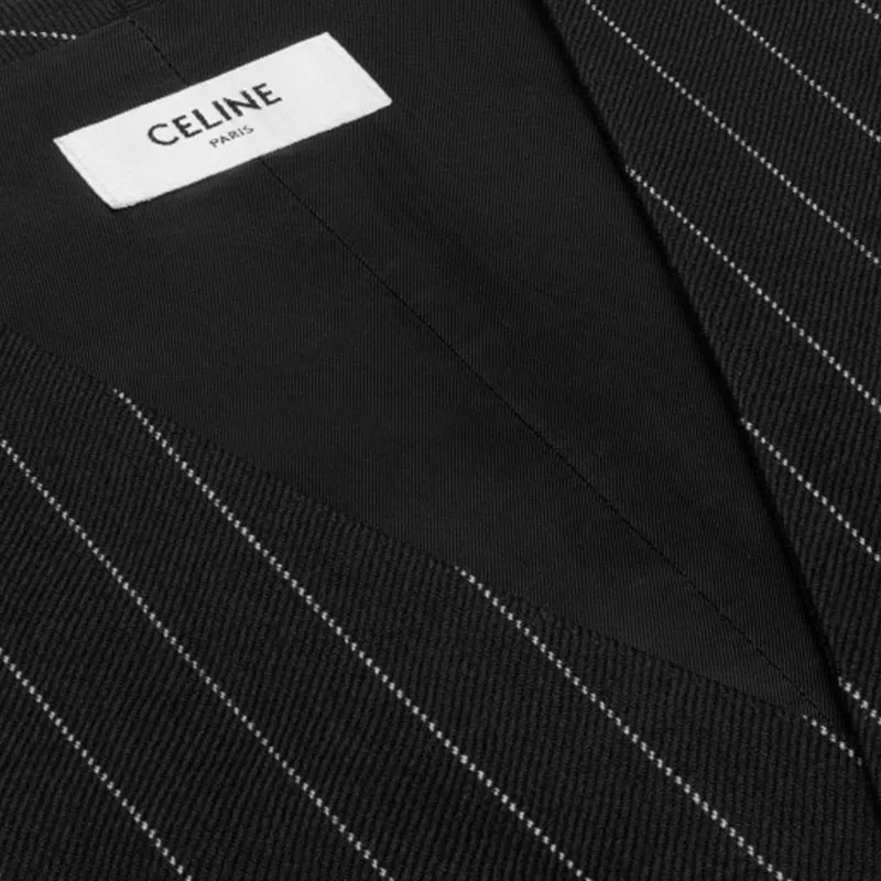 CELINE Vest In Wide Pinstripe Virgin Wool-3