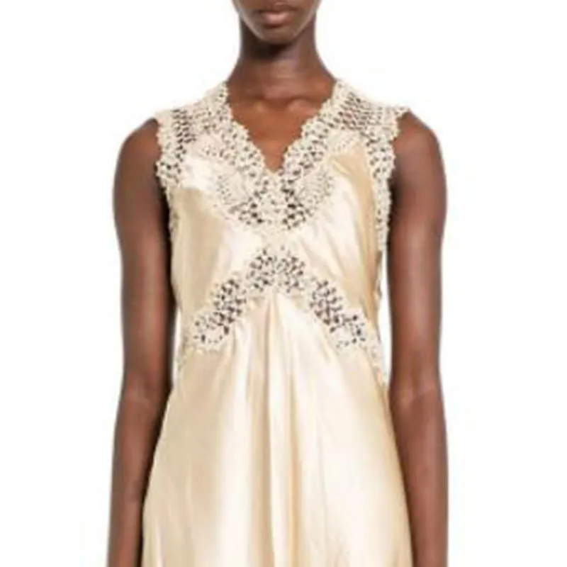 CELINE Sleeveless Dress Women's Yellow-4