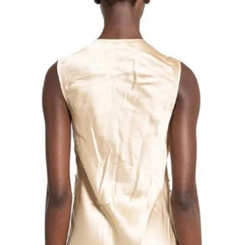 CELINE Sleeveless Dress Women's Yellow-2