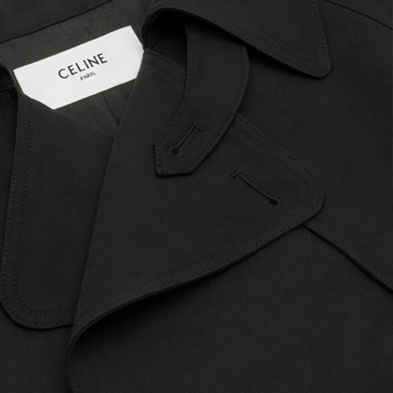 CELINE Trench Coats Women's Black-3