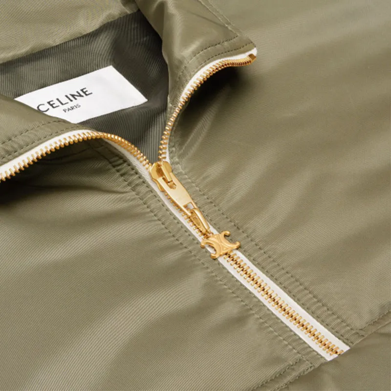 CELINE Cashmere Shearling Jacket Grege/Khaki-2