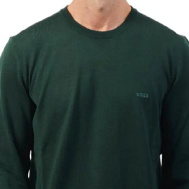 HUGO BOSS Logo Embroidered Crewneck Jumper-3