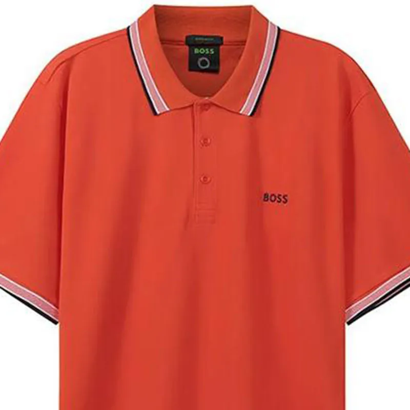 HUGO BOSS Polo Shirts Men Orange Red-2