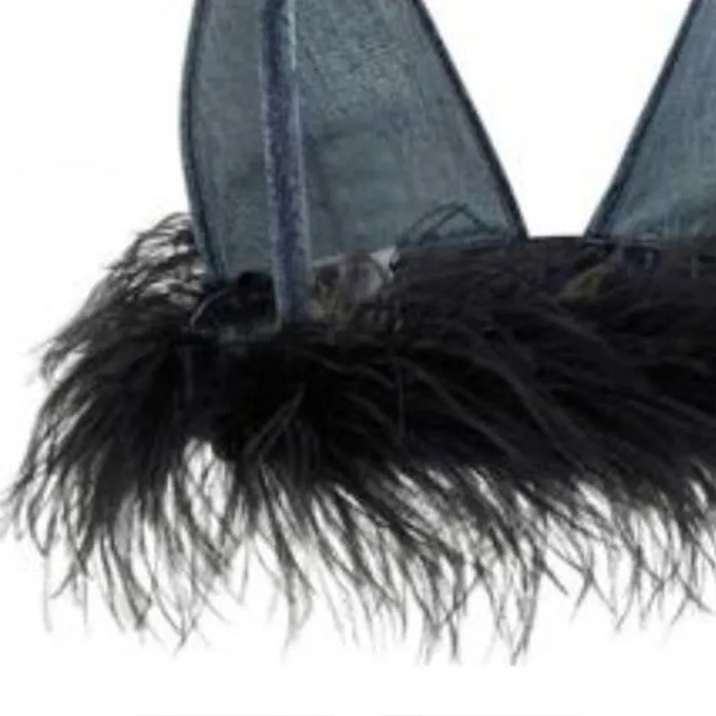 MIU MIU Denim Cropped Top-4