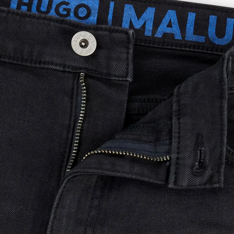HUGO BOSS Skinny-Fit Jeans In Black Stretch Denim Jeans Women's Black-1