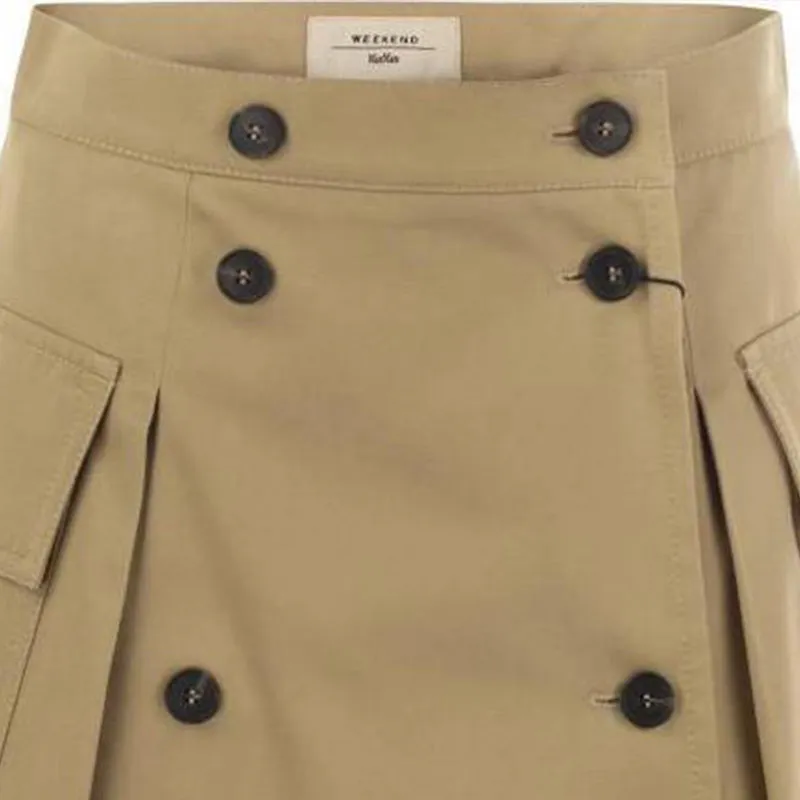 WEEKEND MaxMara Zebio Button Detailed Mini Skirt-3