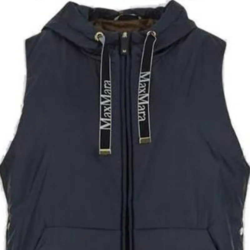 MaxMara Zip Up Drawstring Gilet-2