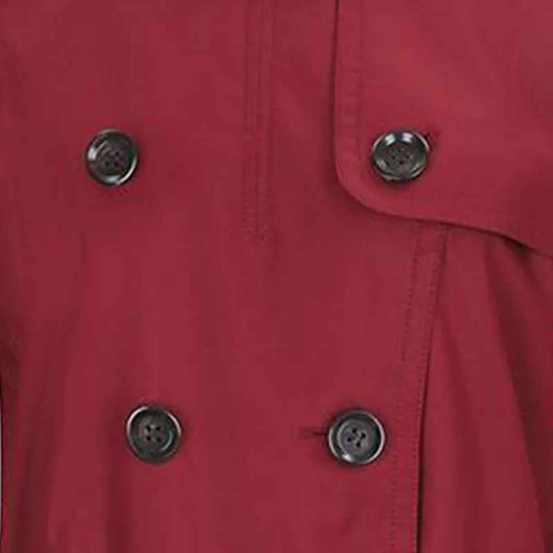 COACH Trench Coat Women's Burgundy-3