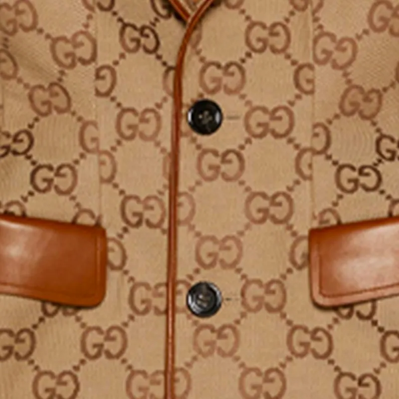 GUCCI X Balenciaga The Hacker Project Maxi Gg Hourglass Jacket Beige/Ebony-5