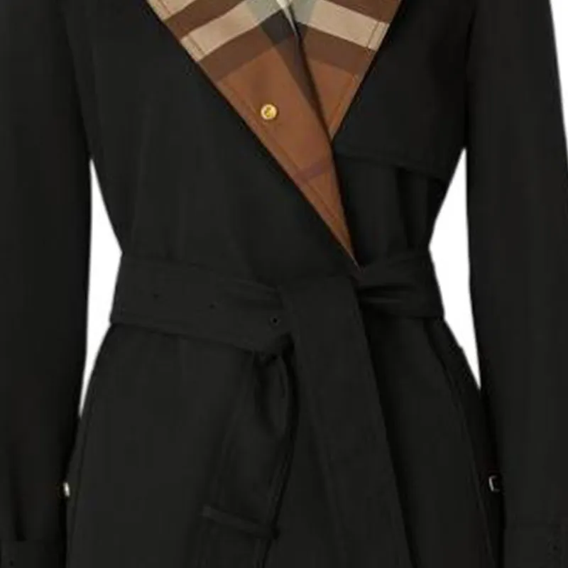 Burberry Check panel Gabardine Trench Coat-5