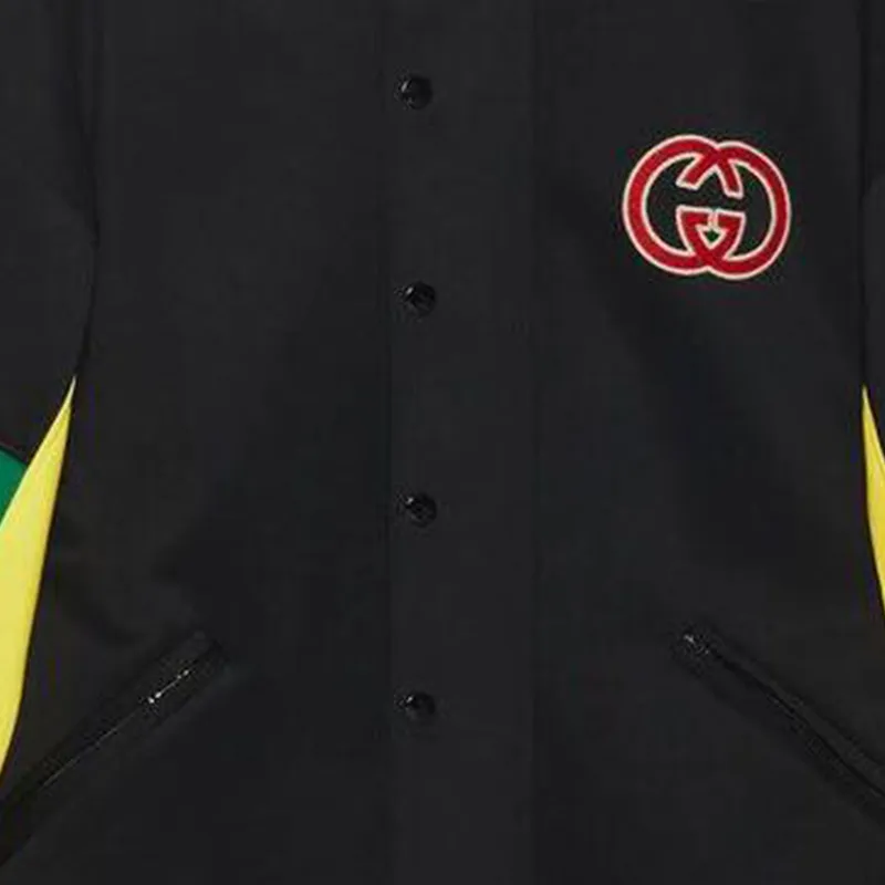 GUCCI Logo Patch Web Motif Jacket-2