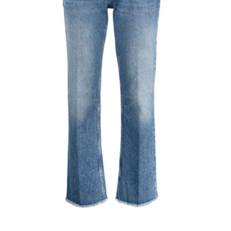 Golden Goose Logo Patch Cropped Jeans-6
