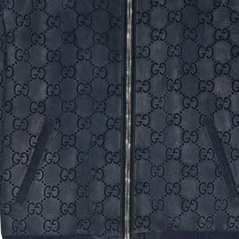 GUCCI Gg Printed Suede Bomber Jacket-5