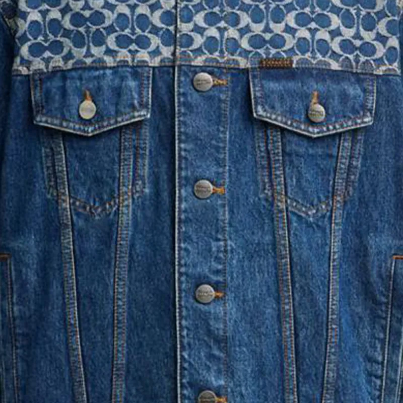 COACH Denim Jackets Men Blue-4