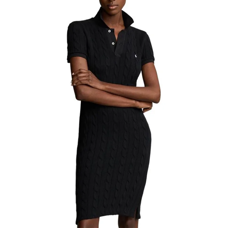 Polo Ralph Lauren SS23 Short Sleeved Dress Women's Black-3