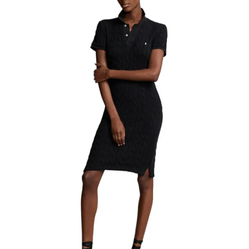 Polo Ralph Lauren SS23 Short Sleeved Dress Women's Black-1