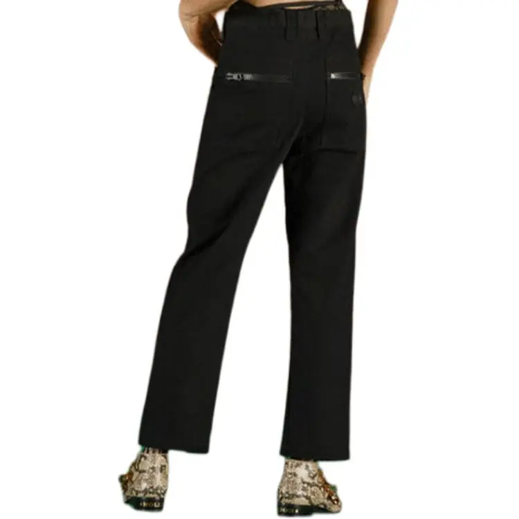 GUCCI Zipper Detailed Pants Black-4