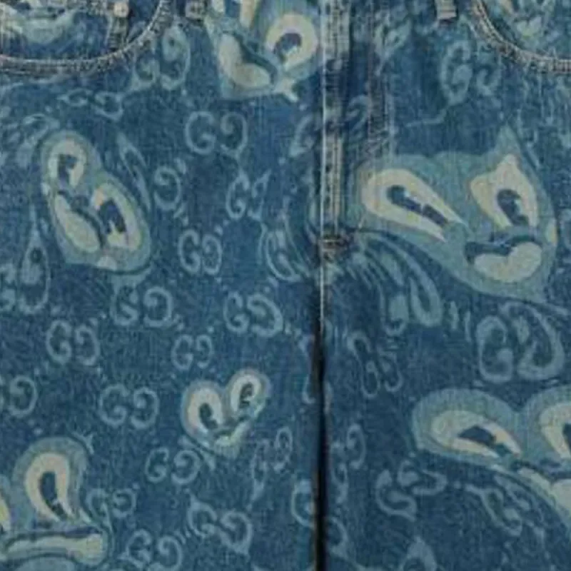 GUCCI Denim Shorts Men Blue-4