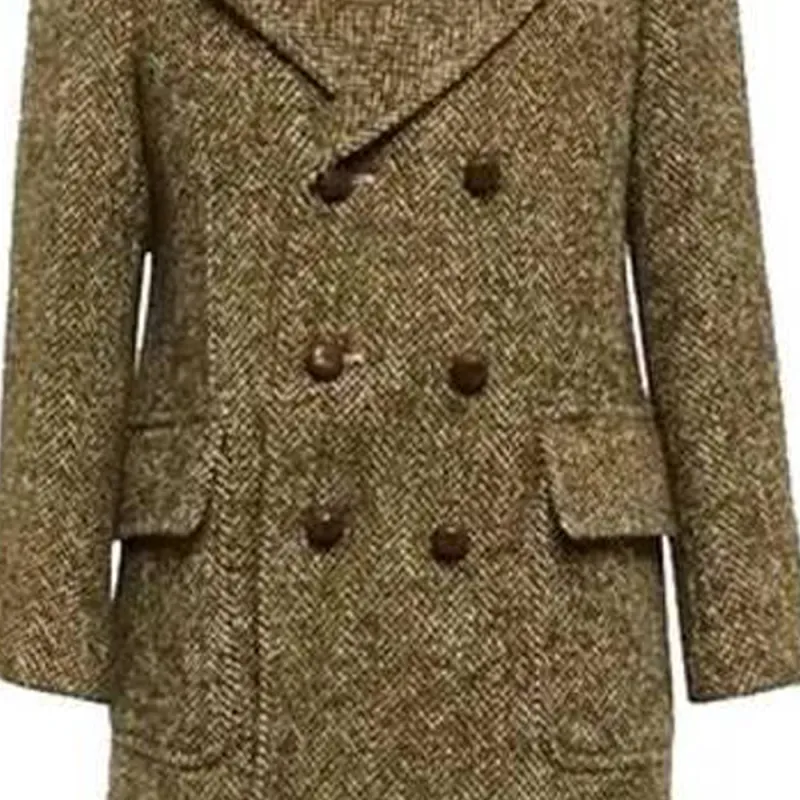 GUCCI Double Breasted Wool Blend Coat-5
